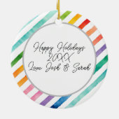 Donut weiß, wie sehr wir dir Weihnachten vermissen Keramik Ornament (Hinten)