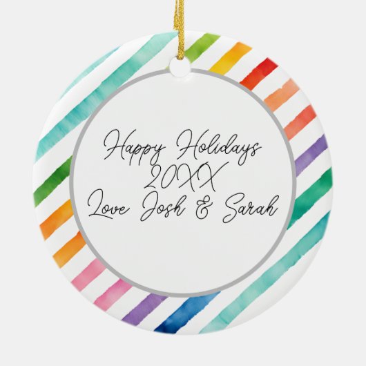 Donut weiß, wie sehr wir dir Weihnachten vermissen Keramik Ornament (Hinten)