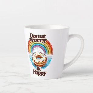 Donut Worry Be Happy Donut Liebhaber Funny Milchtasse