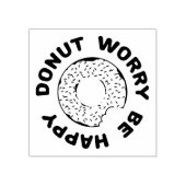 Donut Worry Be Happy Gummistempel (Prägung)