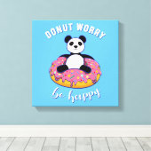 Donut Worry Be Happy II Leinwanddruck (Insitu (Holzboden))