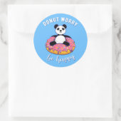 Donut Worry Be Happy II Runder Aufkleber (Tasche)