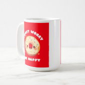 Donut Worry Be Happy Kaffee Tasse (Vorderseite Links)