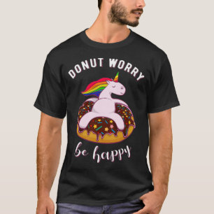 Donut Worry Be Happy Pirat Geburtstagstier Tier T-Shirt