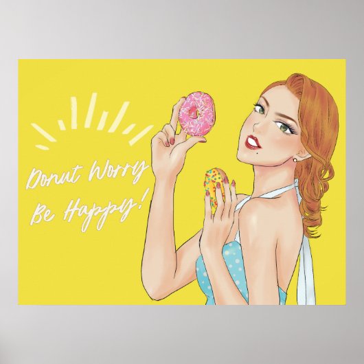 Donut Worry, Be Happy Poster (Vorne)