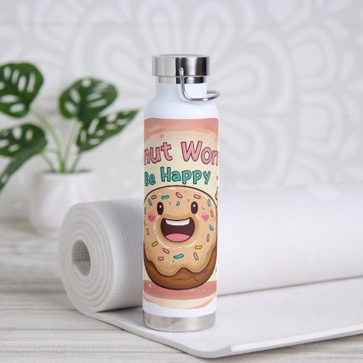 🍩 Donut Worry, Be Happy ☕ Trinkflasche (Yoga)