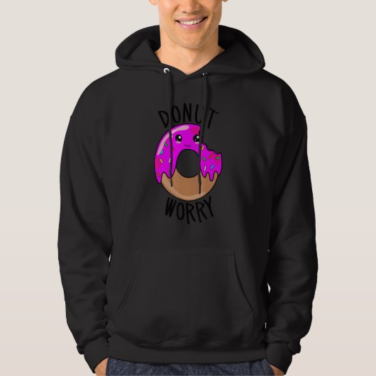 Donut Worry Cute Donut Face Hoodie (Vorderseite)