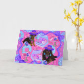 Donut Worry Doxies Karte (Gelbe Blume)