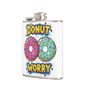 Donut Worry Flasche Flachmann (Links)