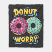 Donut Worry Fleece Decke (Vorderseite)