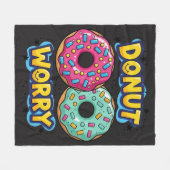 Donut Worry Fleece Decke (Vorderseite (Horizontal))