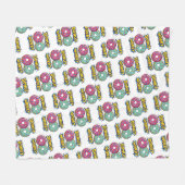 Donut Worry Fleece Decke (Vorderseite (Horizontal))