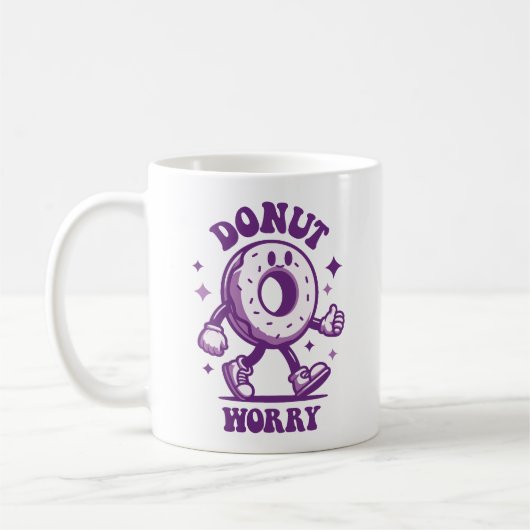 Donut Worry Funny Mug Kaffeetasse (Links)