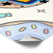 Donut Worry Glänzendes Poster (Ecke)