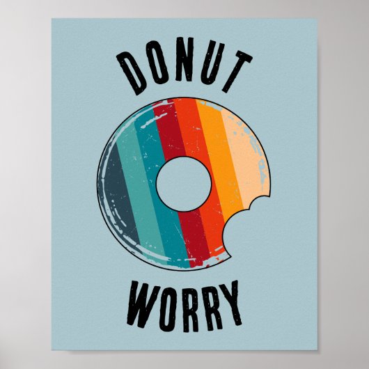 Donut Worry Green Poster (Vorne)
