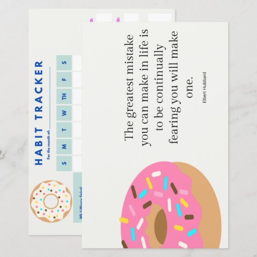 Donut Worry Habit Tracker (Vorne/Hinten)