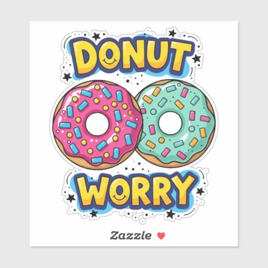 Donut Worry Vinyl Aufkleber (Blatt)
