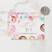 Donut Zeit Wasserfarbe danke Baby Dusche Mitteilungskarte (Vorderseite/Rückseite Beispiel)