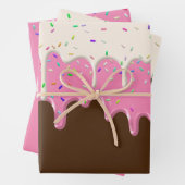 Donut-Zuckerguss-Icing-Sprinklen Geschenkpapier Set (Beispiel)