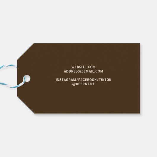 Donut Zuckerguss Sprinkles Bäckerei Geschenkanhänger (Rückseite Horizontal)