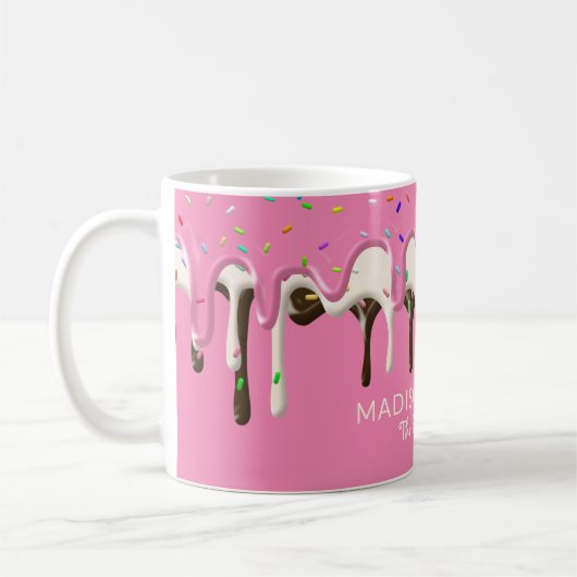 Donut Zuckerguss Sprinkles Bäckerei Kaffeetasse (Links)