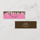 Donut Zuckerguss Sprinkles Bäckerei Mini Visitenkarte (Vorne/Hinten)