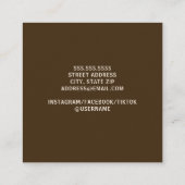 Donut Zuckerguss Sprinkles Bäckerei Quadratische Visitenkarte (Rückseite)