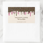 Donut Zuckerguss Sprinkles Bäckerei Rechteckiger Aufkleber (Tasche)