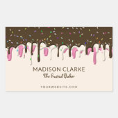 Donut Zuckerguss Sprinkles Bäckerei Rechteckiger Aufkleber (Vorderseite)