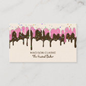 Donut Zuckerguss Sprinkles Bäckerei Visitenkarte (Vorderseite)