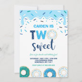 Donut zwei Süße Geburtstag Einladung Donut Party B (Vorderseite)