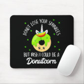 Donutcorn Funny Cute Donut Unicorn Irish St Patric Mousepad (Mit Mouse)