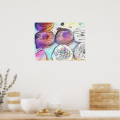 Donuts 12017 Abstrakte Kunst Poster (Küche)