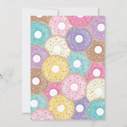 DONUTS 5. Geburtstag Einladung (Rückseite)