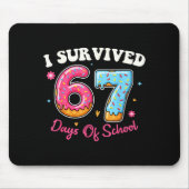 Donuts 67th Day Of School Funny 67 Days Of School Mousepad (Vorne)