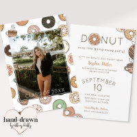 Donuts-Abschlussfoto-Abschiedsparty-Einladung