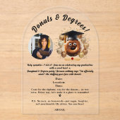 Donuts and Degrees Foto Graduation Party Acryleinladungen (Vorderseite)