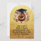 Donuts and Degrees Foto Graduation Party Einladung (Rückseite)