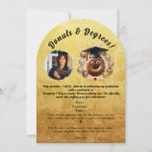Donuts and Degrees Foto Graduation Party Einladung (Vorderseite)