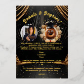 Donuts and Degrees Foto Graduation Party Folieneinladung (Vorderseite)