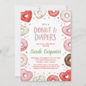 Donuts and Diapers Baby Shower Sprinkle Pastel Einladung (Vorderseite)