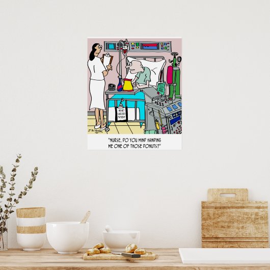 Donuts auf der kardialen Ebene Poster (Küche)