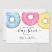 Donuts Baby Shower Einladung (Vorderseite)