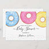 Donuts Baby Shower Einladung (Vorne/Hinten)