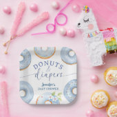 Donuts Baby Shower Junge Blau Brunch Pappteller (Party)