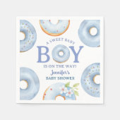 Donuts Baby Shower Junge Blau Papier Servietten (Vorderseite)