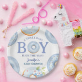 Donuts Baby Shower Junge Blaue Baby Brunch Pappteller (Party)