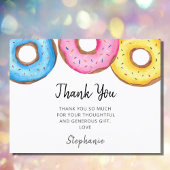 Donuts Baby Shower Vielen Dank Postkarte