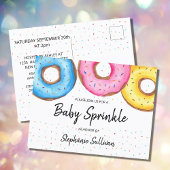 Donuts Baby Sprinkle Einladung Postkarte