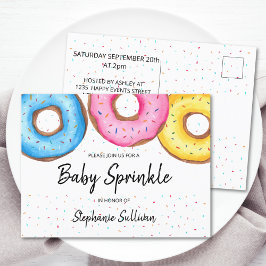 Donuts Baby Sprinkle Einladung Postkarte